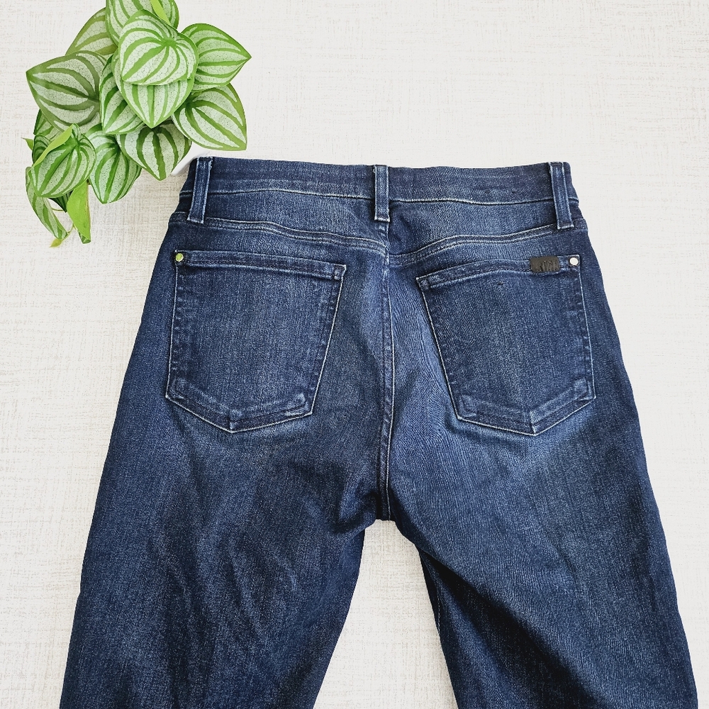 7 For All Mankind Jen 7 High Rise Ankle Jean Brass Metallic Embellished Floral - Picture 4 of 11